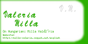 valeria milla business card